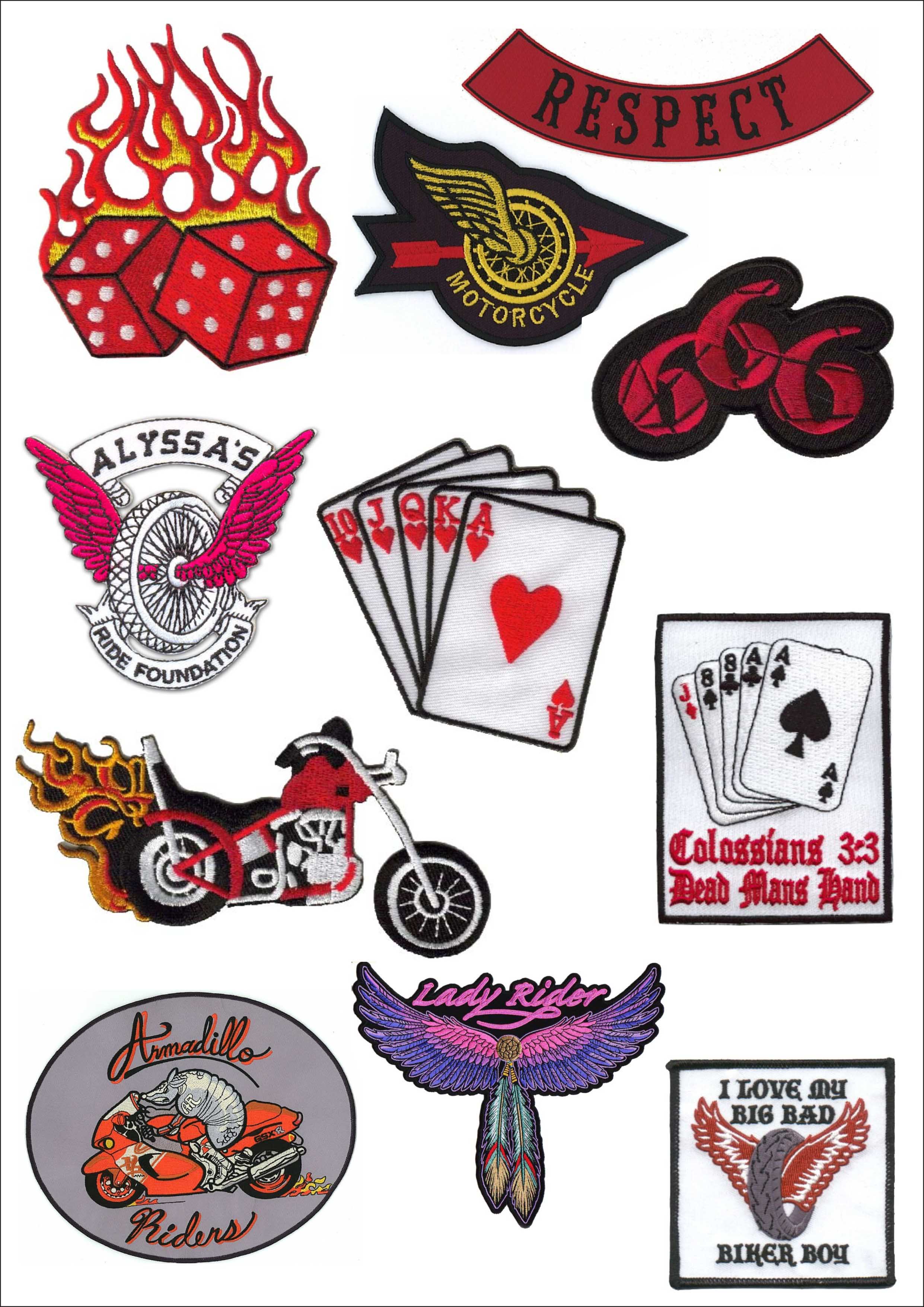 Embroidered biker patches 1