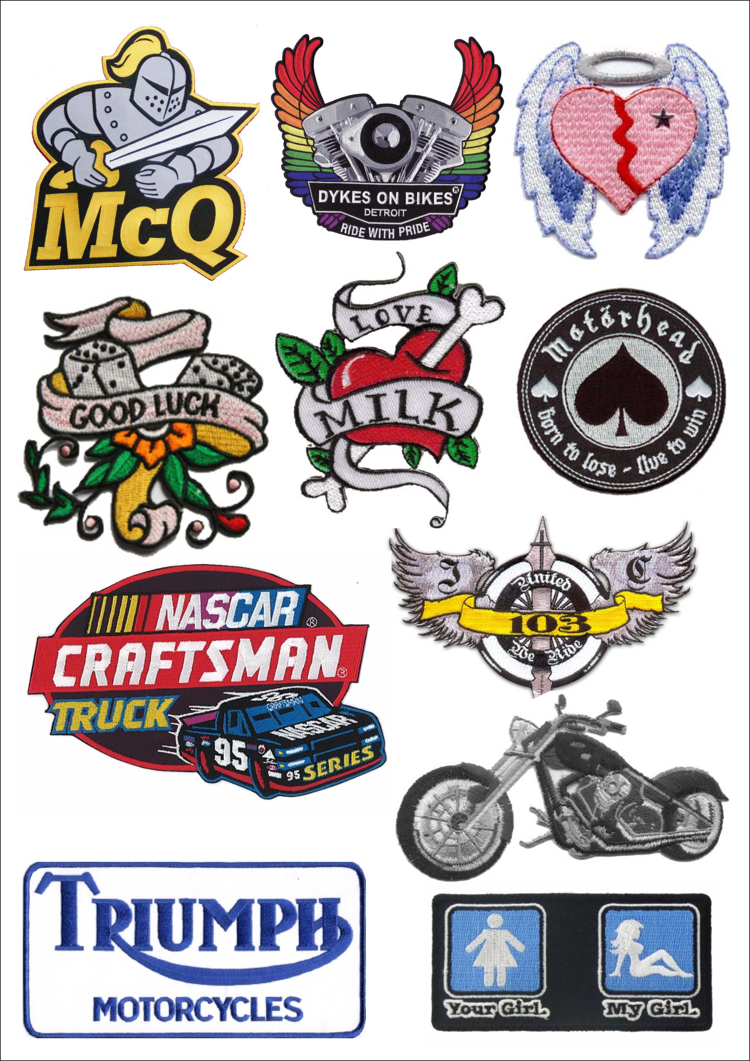 Embroidered biker patches 1