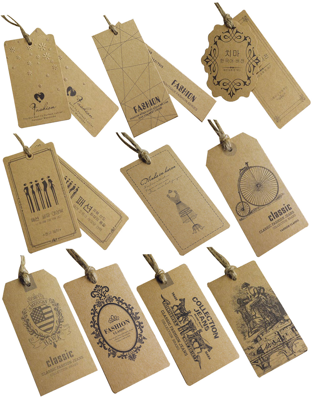 Hang tags -brown papers 