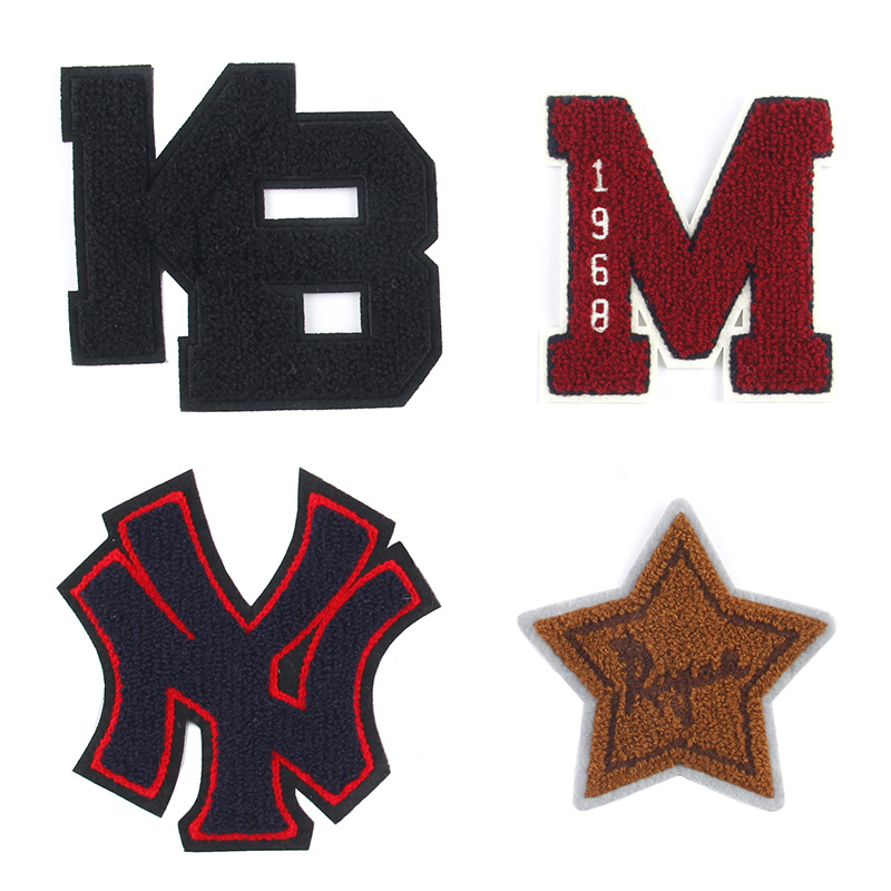 KB,M,NY,STAR chenille patches