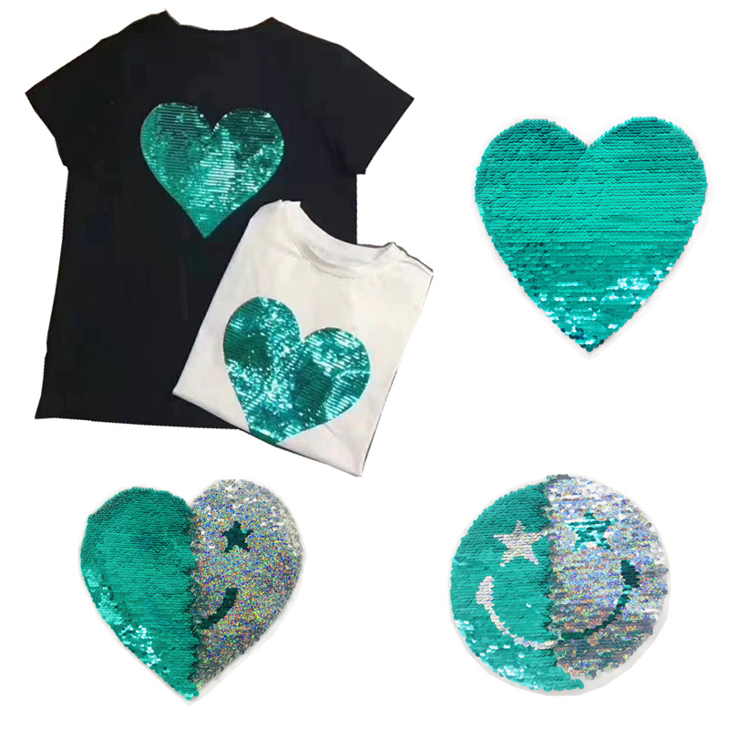 Blue sequins patches 