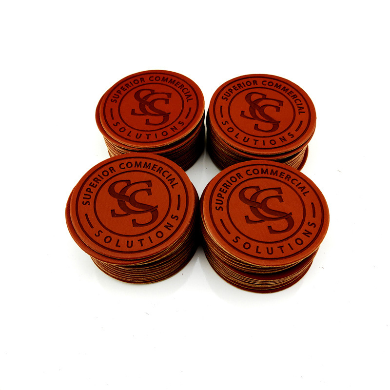 SCS leather label 