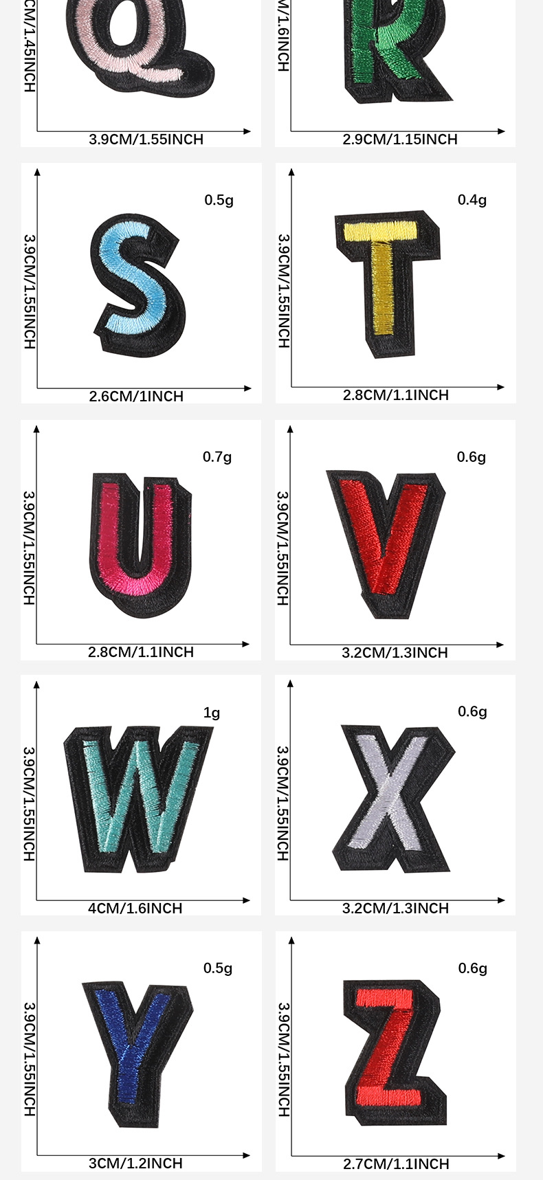 Embroidered alphabets 10