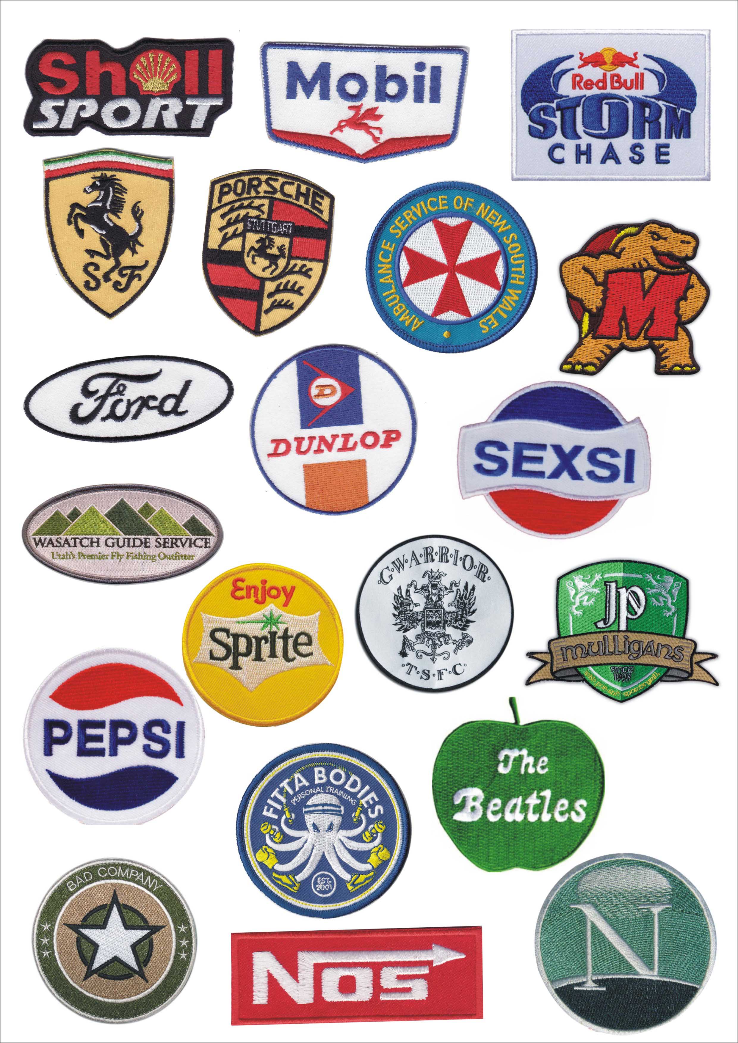 Embroidered business logo patches 