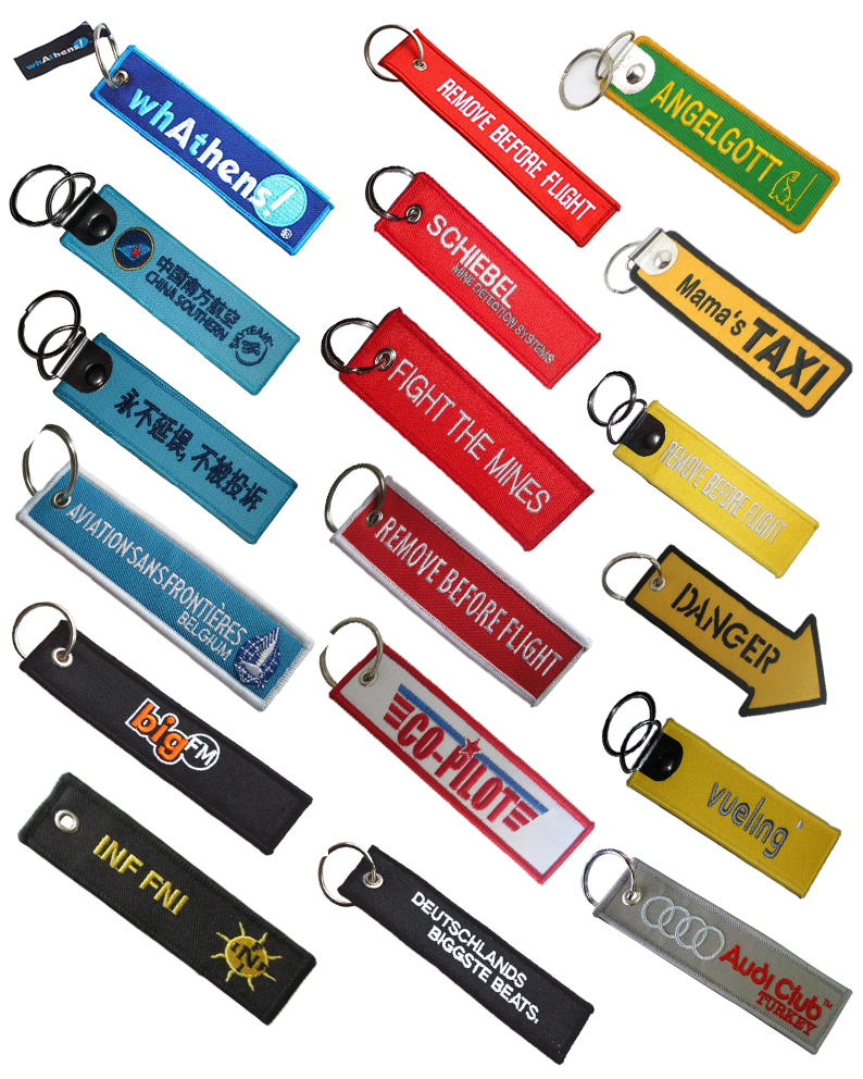Embroidered keychains & Luggage tags 2