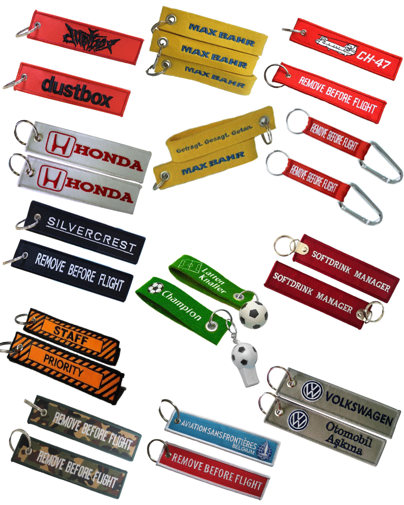 Embroidered keychains & Luggage tags 4