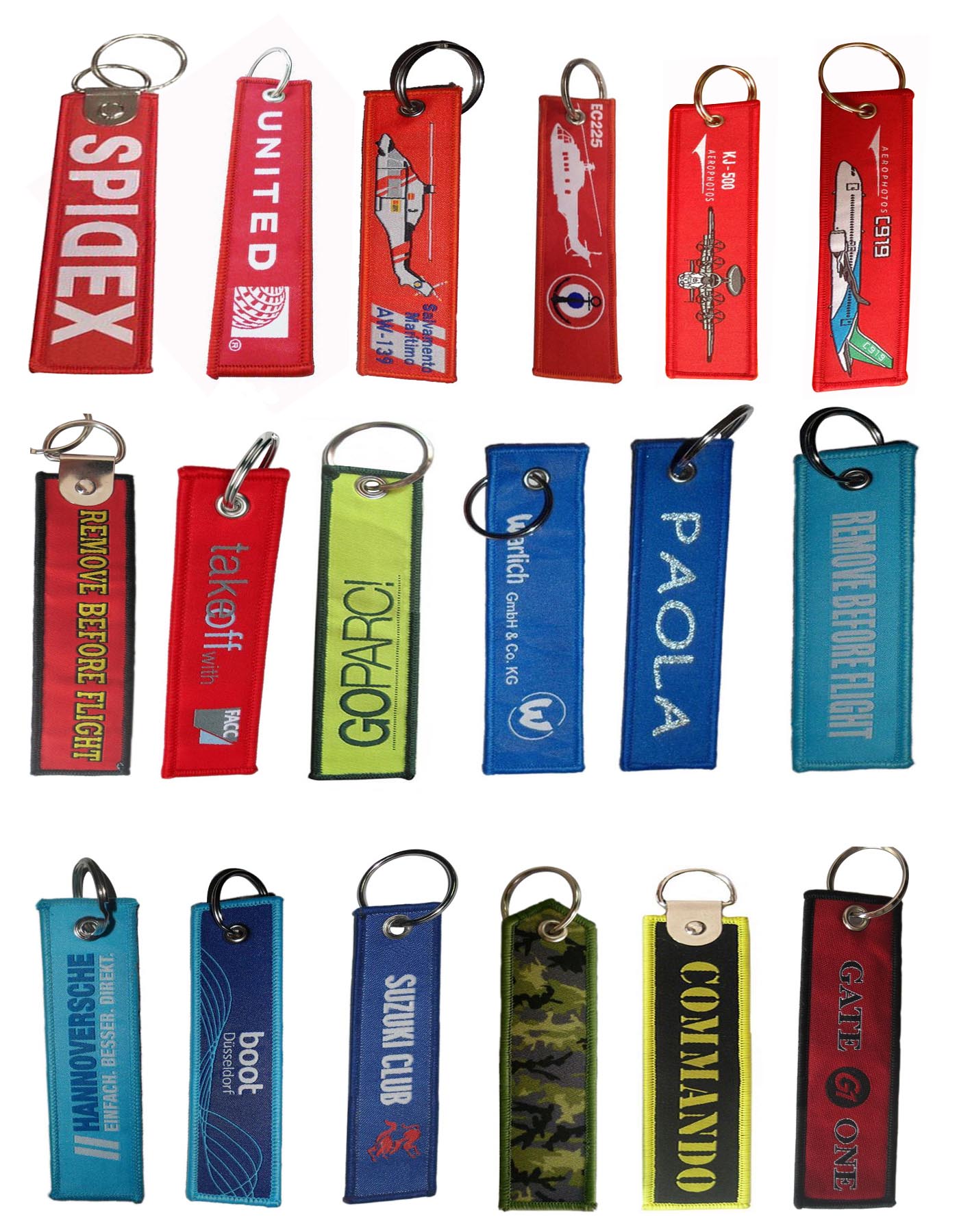 Woven keychains & Luggage tags 1