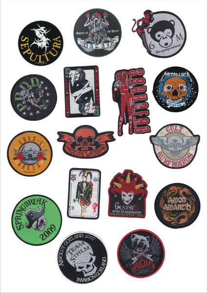 Woven skull patches 