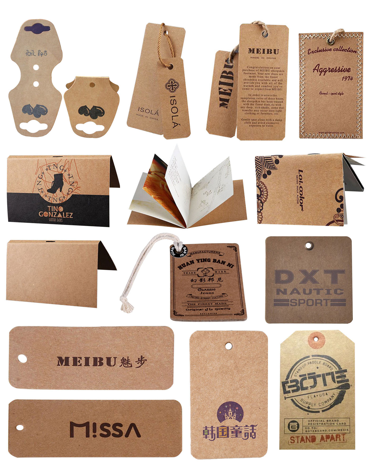 Hang tags -brown papers 