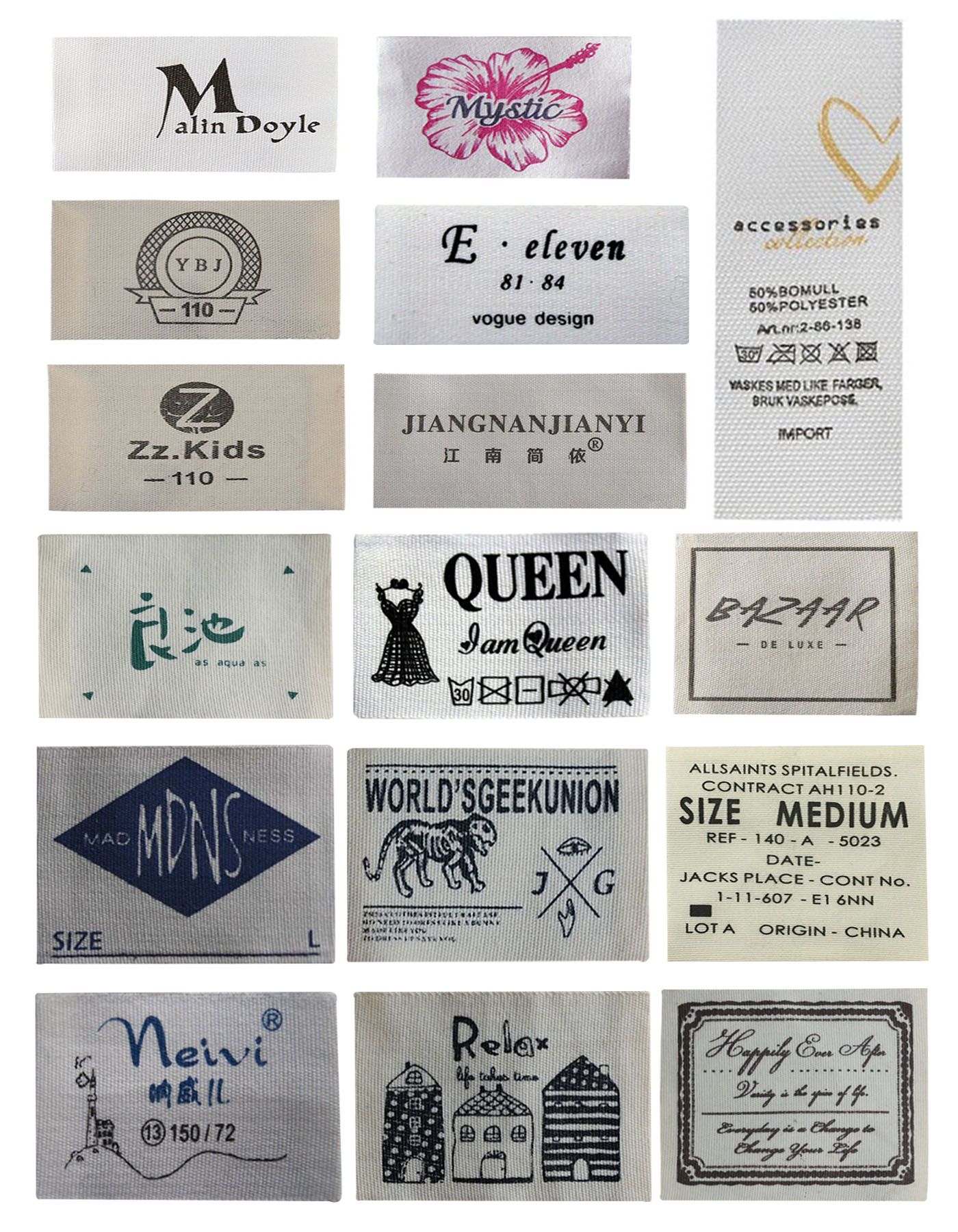 Printed labels 1-cotton 