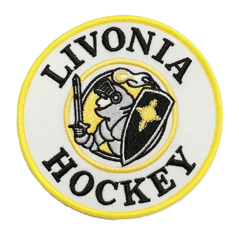 Livonia hockey patch in circle  