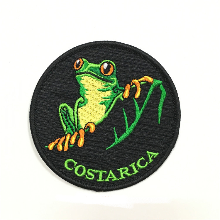 Frog patch with iron on backing 