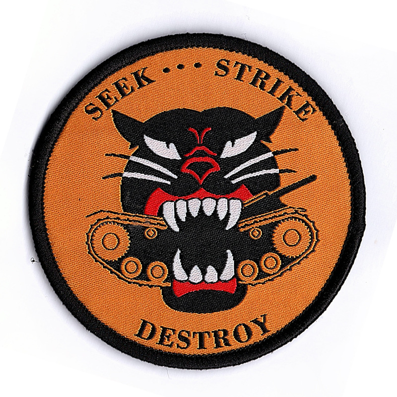 seek strike destroy woven patch 