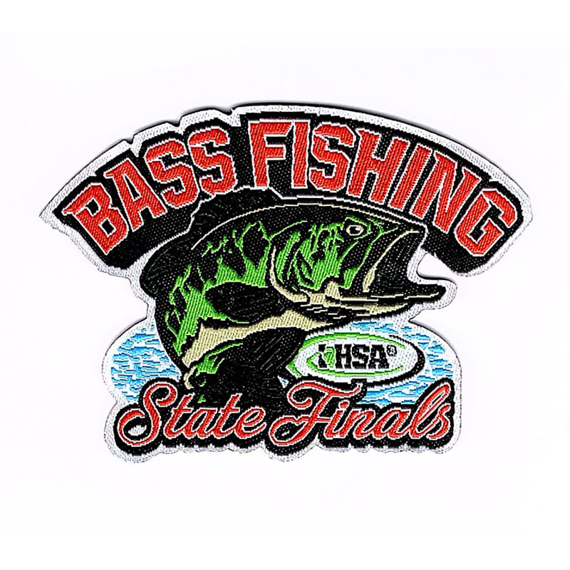 Bass fishing state finds woven patch 