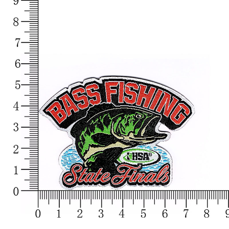 Bass fishing state finds woven patch 