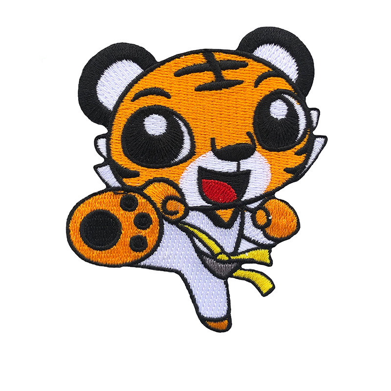 Kongfu tiger embroidered patch 