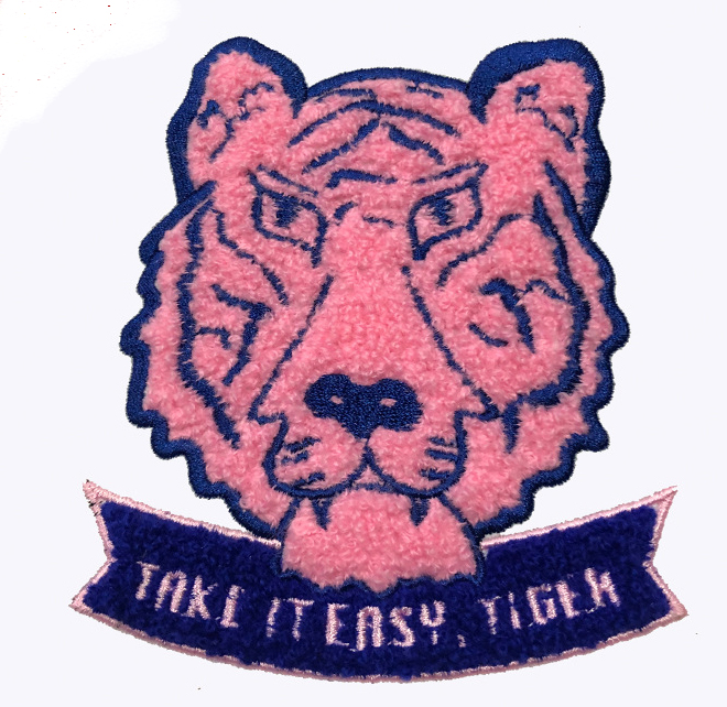 take it easy tiger chenille patch 
