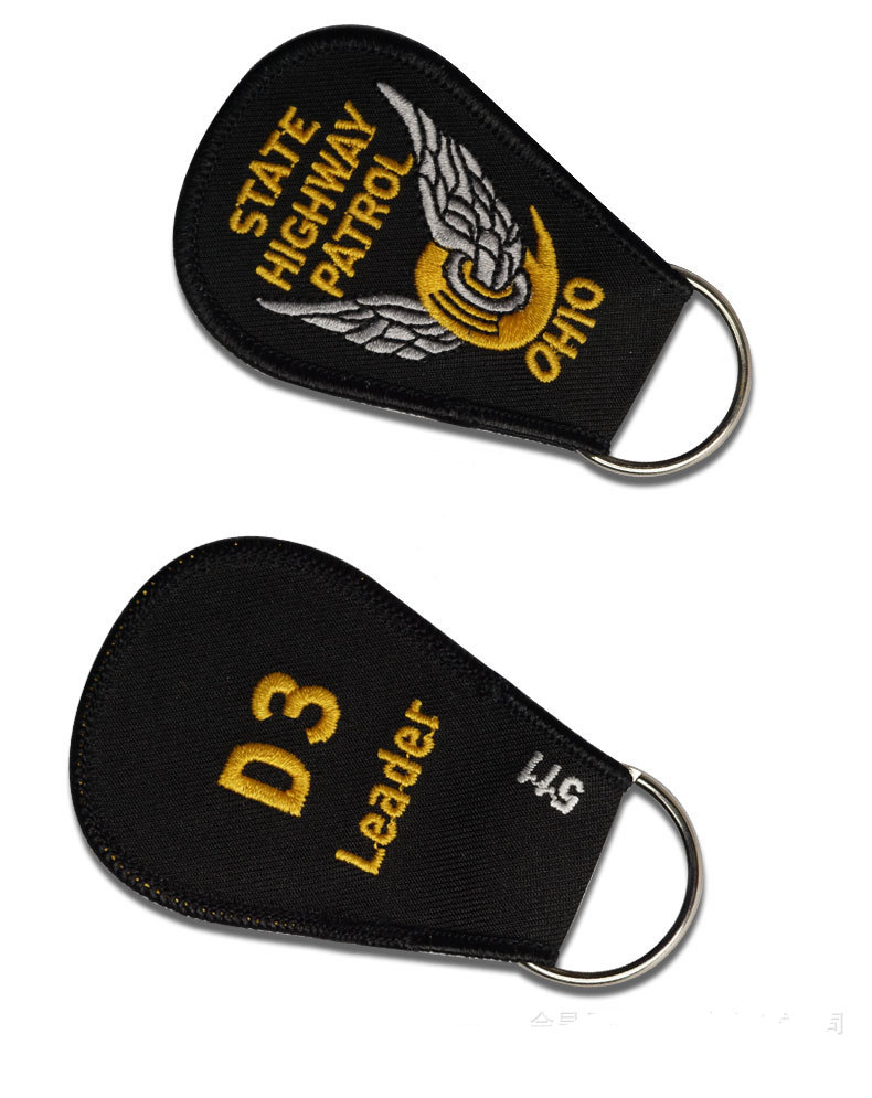 state highway patrol D3 leader embroidered keychain 
