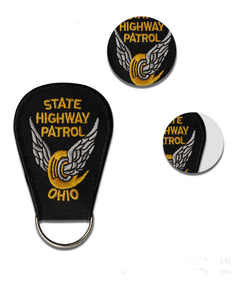state highway patrol D3 leader embroidered keychain 
