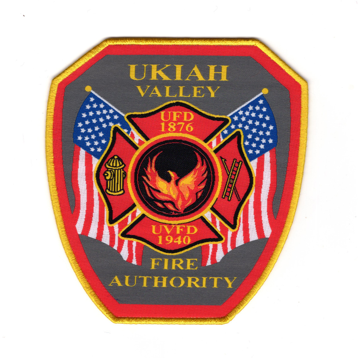 Ukiah valley fire authority woven patch