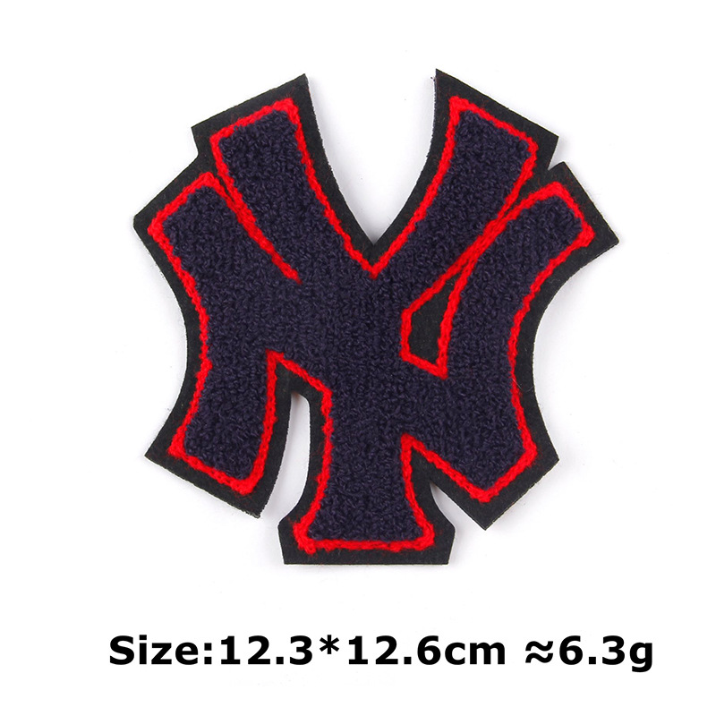 KB,M,NY,STAR chenille patches
