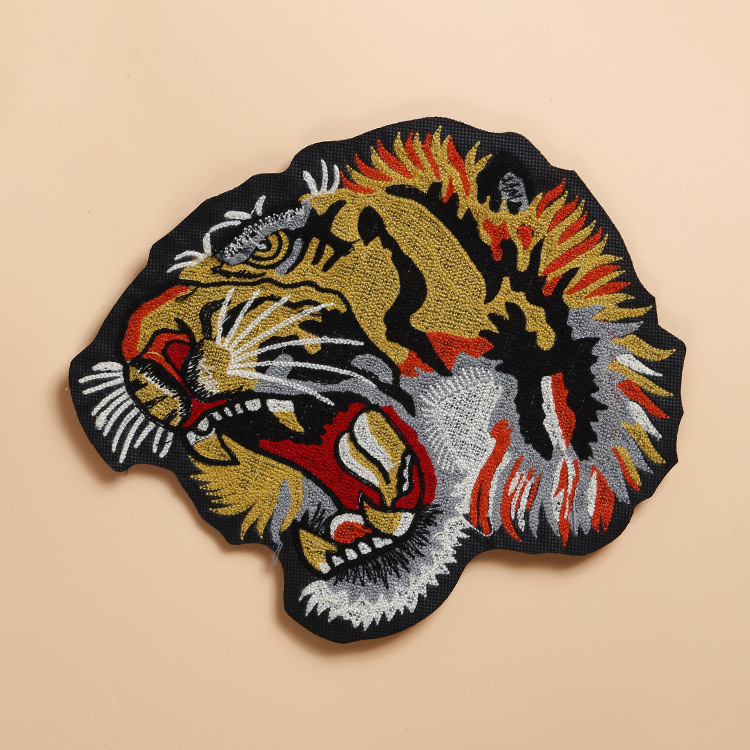 tiger head chenille patch 