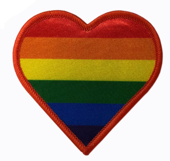 colored heart patch 