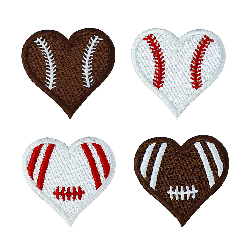 Ball hearts patches 