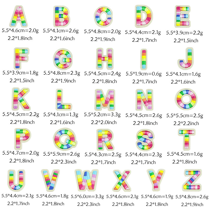 Colored alphabets 