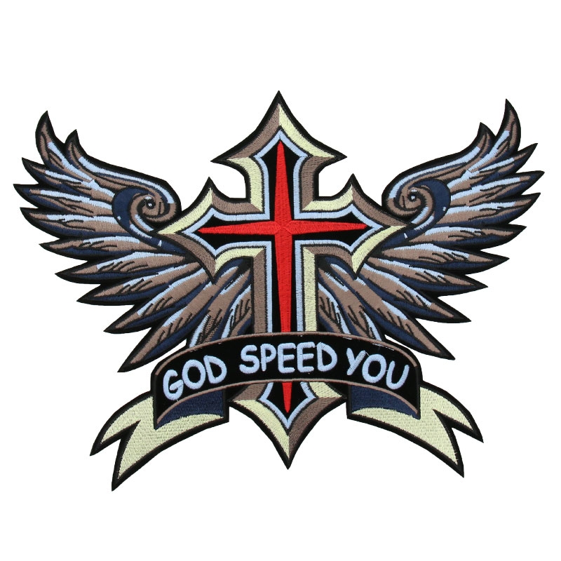God speed you biker patch 
