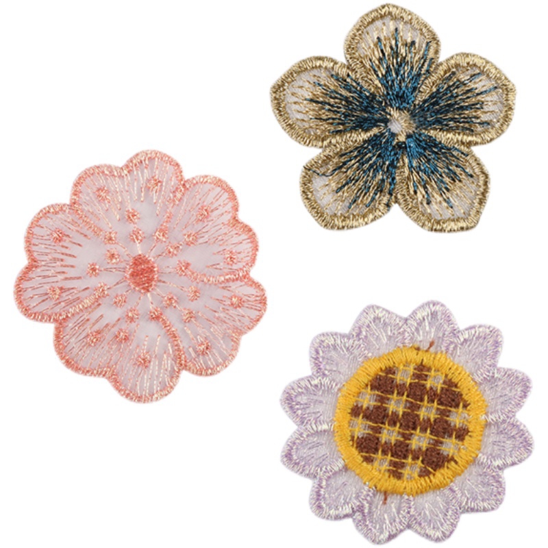 Lace embroidered patches 