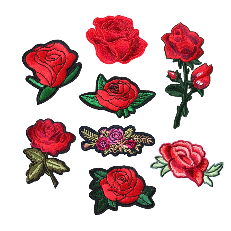 Red rose patches 