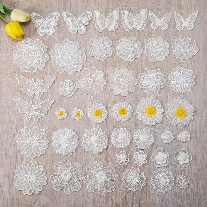Lace embroidery patches 