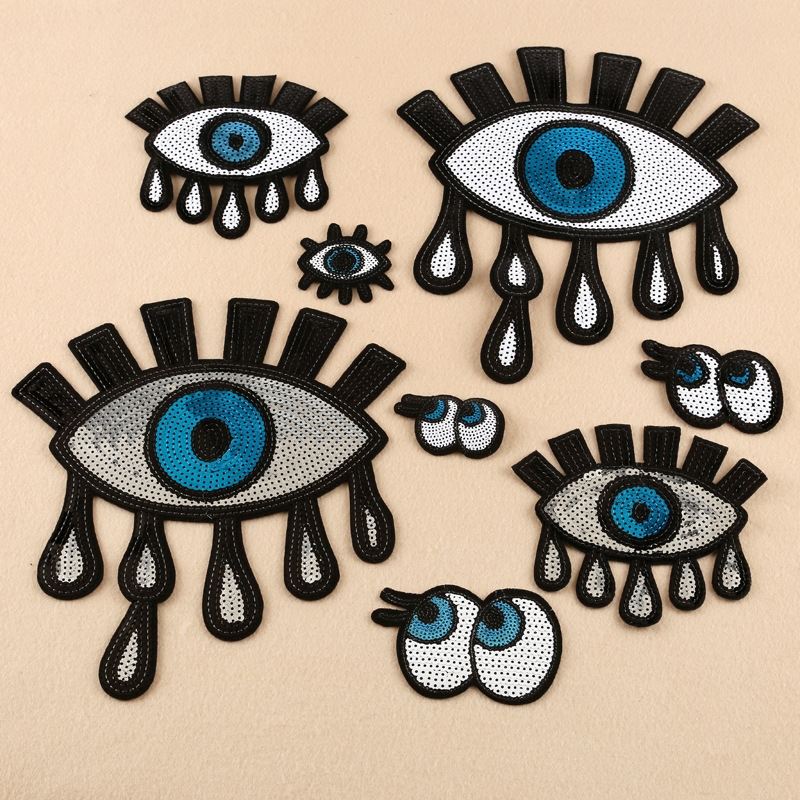 eye sequins patches 