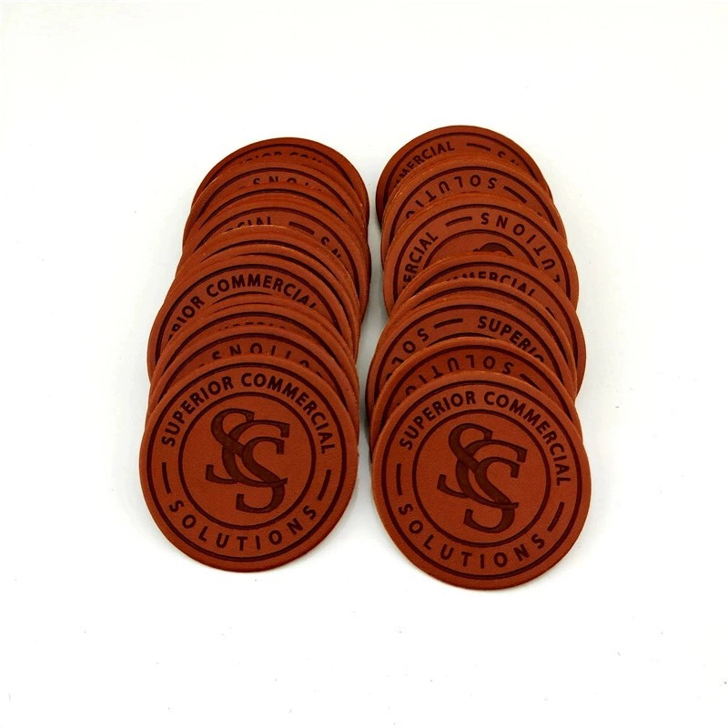 SCS leather label 