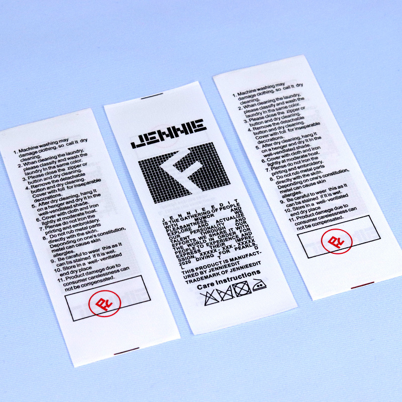 White ribbon printed labels 01