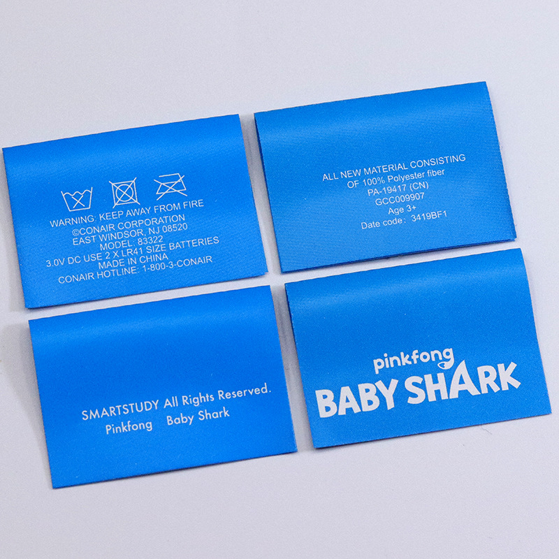 Blue ribbon printed label 01